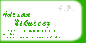 adrian mikulecz business card